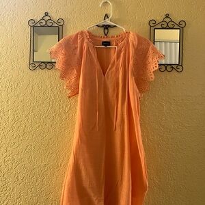 Who What Wear Orange Midi Dress